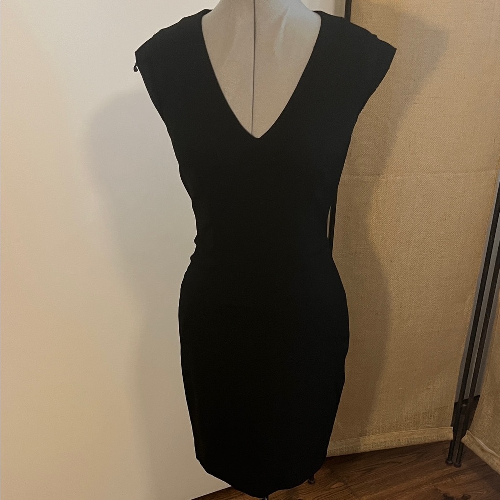 H&M Black V-Neck Mini Dress